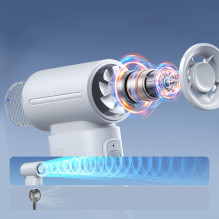 „Jisulife“ nešiojamas ventiliatorius „Life9“ 3600mAh nešiojamas mini pūstuvas USB ventiliatorius – pilkas