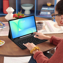 „Tech-Protect“ SC rašiklio ir klaviatūros dėklas, skirtas „Samsung Galaxy Tab S10 FE+ 13.1 X620 / X626B“ – juodas „Tech-Protect“ SC rašiklio ir klaviatūros dėklas, skirtas „Samsung Galaxy Tab S10 FE+ 13.1 X620 / X626B“ – juodas