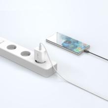 Tech-Protect NC20W PD20W USB-C sieninis įkroviklis su USB-C laidu - baltas