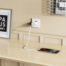 Tech-Protect NC20W PD20W USB-C wall charger with USB-C cable - white