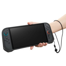 „Spigen Rugged Armor“ dėklas, skirtas „Nintendo Switch 2“ - matinės juodos spalvos