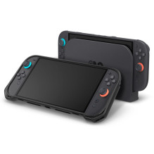 „Spigen Rugged Armor“ dėklas, skirtas „Nintendo Switch 2“ - matinės juodos spalvos