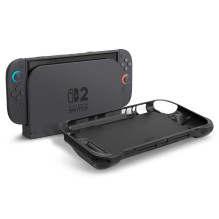 „Spigen Rugged Armor“ dėklas, skirtas „Nintendo Switch 2“ - matinės juodos spalvos