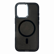 Blizgantis „MagSafe“ dėklas, suderinamas su „iPhone 17“ – juodas