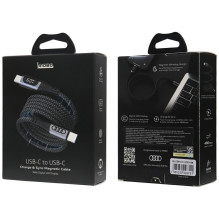 USB-C / USB-C Audi 2.0 kabelis 20V 3A 60W – juodas USB-C / USB-C Audi 2.0 kabelis 20V 3A 60W – juodas
