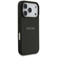 Guess Grained Ring MagSafe case for iPhone 17 Pro - black