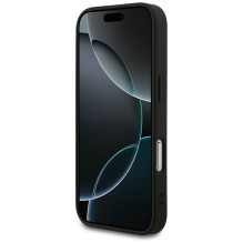 „Guess Grained Ring MagSafe“ dėklas, skirtas „iPhone 17 Pro“ – juodas