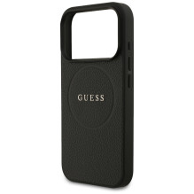 „Guess Grained Ring MagSafe“ dėklas, skirtas „iPhone 17 Pro“ – juodas