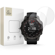 „Tech-Protect Glass Fit+“ 2 grūdintų stiklų pakuotė, skirta „Garmin Fenix 7 / 7 Pro“ - skaidri