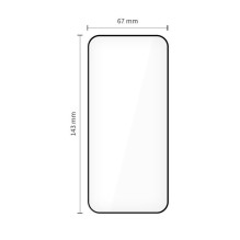 „Tech-Protect Quick Set+“ 2 grūdinto stiklo pakuotė, skirta „iPhone 12“ / „12 Pro“ – juoda