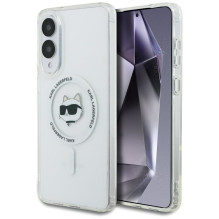 Karl Lagerfeld „MagSafe“ dėklas su „Button Choupette Head“ logotipu ir logotipu, skirtas „Samsung Galaxy S25 Edge“ – bal