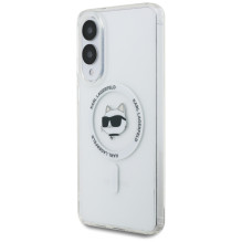 Karl Lagerfeld „MagSafe“ dėklas su „Button Choupette Head“ logotipu ir logotipu, skirtas „Samsung Galaxy S25 Edge“ – bal