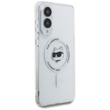 Karl Lagerfeld „MagSafe“ dėklas su „Button Choupette Head“ logotipu ir logotipu, skirtas „Samsung Galaxy S25 Edge“ – bal