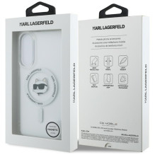 Karl Lagerfeld „MagSafe“ dėklas su „Button Choupette Head“ logotipu ir logotipu, skirtas „Samsung Galaxy S25 Edge“ – bal