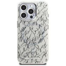 Karl Lagerfeld IML Karl Script Pattern MagSafe Case for iPhone 16 Pro - White