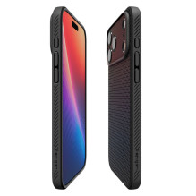 „Spigen Liquid Air“ dėklas, skirtas „iPhone 17 Pro Max“ – matinės juodos spalvos