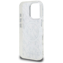 Karl Lagerfeld IML Karl Script Pattern MagSafe Case for iPhone 16 Pro - White