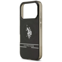 US Polo DH and Bottom Stripe Logo MagSafe Case for iPhone 17 Pro - Black