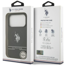 US Polo DH and Bottom Stripe Logo MagSafe Case for iPhone 17 Pro - Black