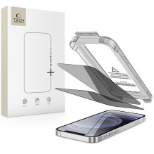 „Tech-Protect Quick Set Spy+“ privatumo stiklų, skirtų „iPhone 12“ / „12 Pro“, 2 vnt. pakuotėje
