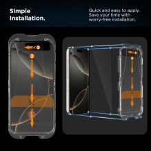 „Tech-Protect Quick Set Spy+“ privatumo stiklų, skirtų „iPhone 15“ / „16“, 2 vnt. pakuotėje
