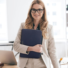 „Tech-Protect“ flisinis nešiojamojo kompiuterio krepšys 15–16 colių – tamsiai mėlynas