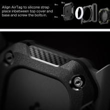 „Spigen Tough Armor“ augintinių antkaklis „AirTag 1/2“ dėklas – juodas „Spigen Tough Armor“ augintinių antkaklis „AirTag 1/2“ dėklas – juodas