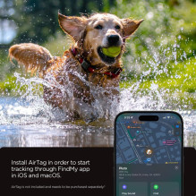 „Spigen Tough Armor“ augintinių antkaklis „AirTag 1/2“ dėklas – juodas „Spigen Tough Armor“ augintinių antkaklis „AirTag 1/2“ dėklas – juodas