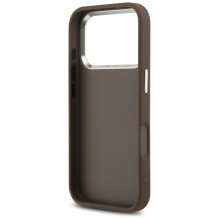 „Guess 4G Big 4G Classic Logo“ dėklas, skirtas iPhone 17 Pro, rudas - sidabrinis