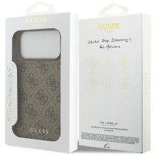 „Guess 4G Classic“ dėklas, skirtas „iPhone 17 Pro Max“ – rudas