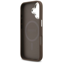 „Guess 4G Classic Logo MagSafe“ dėklas, skirtas „iPhone 17“ – rudas