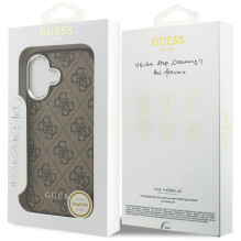 „Guess 4G Classic Logo MagSafe“ dėklas, skirtas „iPhone 17“ – rudas