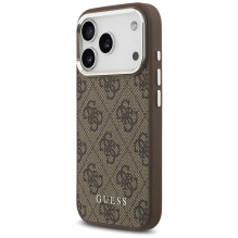„Guess 4G Classic Logo MagSafe“ dėklas, skirtas „iPhone 17 Pro“ – rudas