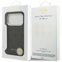 „Guess 4G Classic Logo MagSafe“ dėklas, skirtas „iPhone 17 Pro“ – juodas