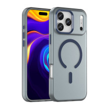 Magnetinis abrazyvinis iPhone 17 Pro dėklas, suderinamas su „MagSafe“ – matinės mėlynos spalvos