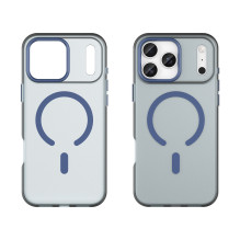 Magnetinis abrazyvinis iPhone 17 Pro dėklas, suderinamas su „MagSafe“ – matinės mėlynos spalvos