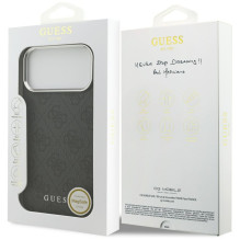 „Guess 4G Classic Logo MagSafe“ dėklas, skirtas „iPhone 17 Pro Max“ – juodas