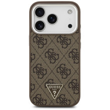 Guess 4G Triangle Logo MagSafe case for iPhone 17 Pro - brown