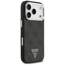 „Guess 4G“ trikampio logotipo „MagSafe“ dėklas, skirtas „iPhone 17 Pro“ – juodas
