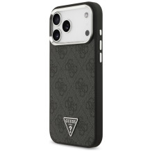 „Guess 4G“ trikampio logotipo „MagSafe“ dėklas, skirtas „iPhone 17 Pro Max“ – juodas