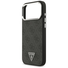„Guess 4G“ trikampio logotipo „MagSafe“ dėklas, skirtas „iPhone 17 Pro Max“ – juodas