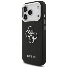 Guess Grained Big 4G Classic Logo case for iPhone 17 Pro - black