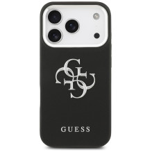 Guess Grained Big 4G Classic Logo case for iPhone 17 Pro - black