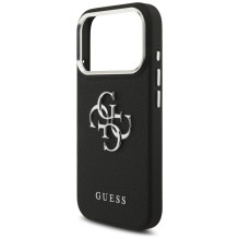 „Guess Grained Big 4G Classic Logo“ dėklas, skirtas „iPhone 17 Pro“ – juodas