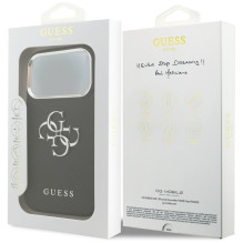 Guess Grained Big 4G Classic Logo case for iPhone 17 Pro - black