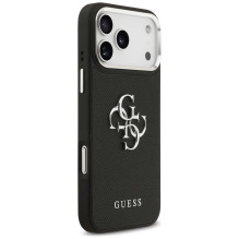 „Guess Grained Big 4G Classic Logo“ dėklas, skirtas „iPhone 17 Pro Max“ – juodas