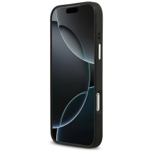 „Guess Grained Big 4G Classic Logo“ dėklas, skirtas „iPhone 17 Pro Max“ – juodas