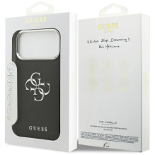 Guess Grained Big 4G Classic Logo case for iPhone 17 Pro Max - black