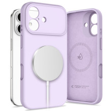 „Tech-Protect“ silikoninis „MagSafe“ dėklas, skirtas „iPhone 17“ – violetinis