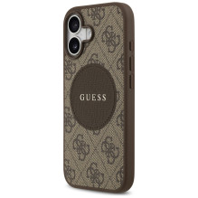 „Guess 4G Circle Classic Logo MagSafe“ dėklas, skirtas iPhone 17 – rudas